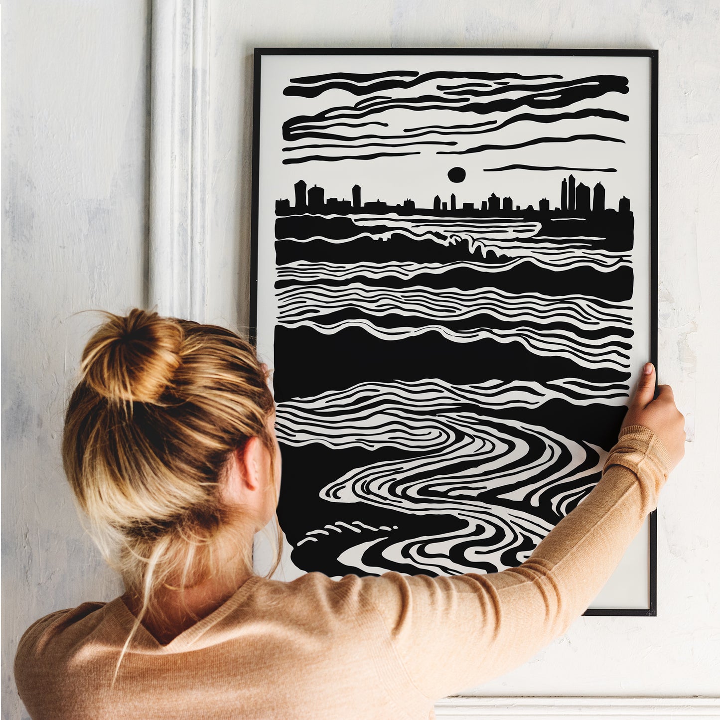 Black and White Landscape Poster