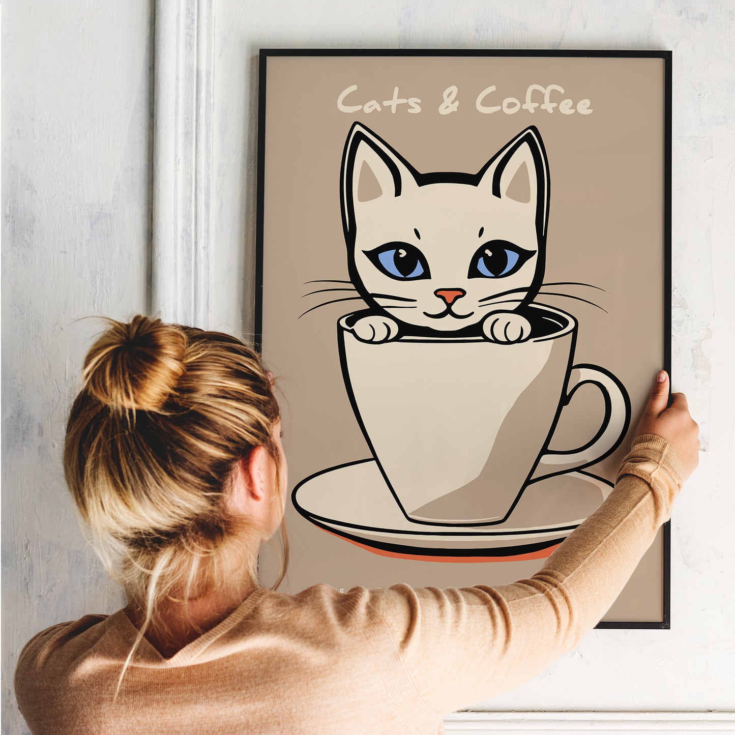 Cats & Coffee Kitchen Poster