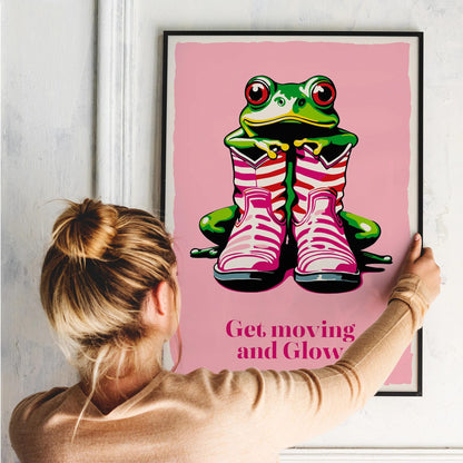 Get Moving Frog Boots Poster