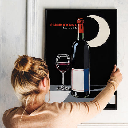 Midnight Champagne Poster Print