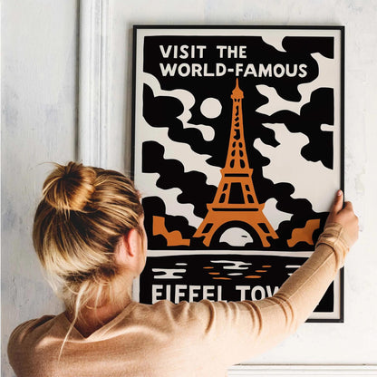 Eiffel Tower Travel Poster Print