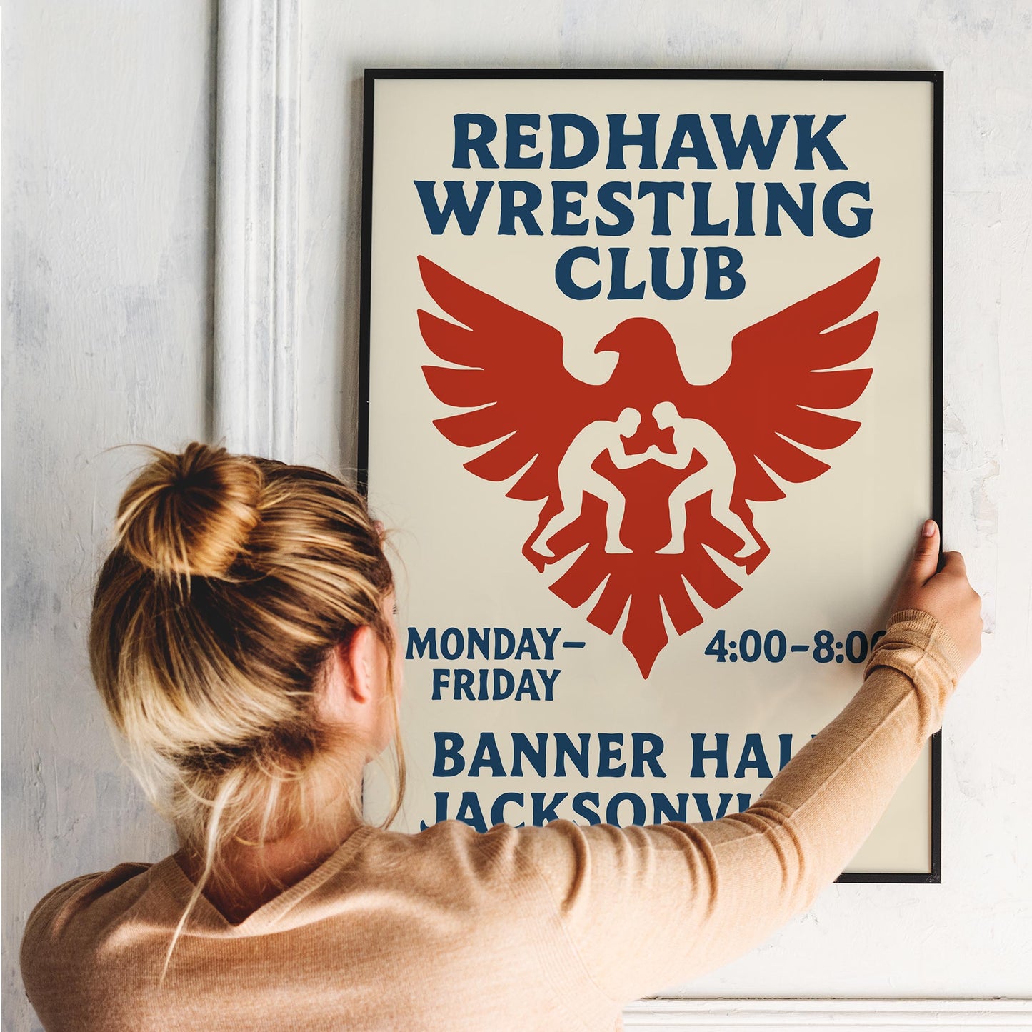 Redhawk Wrestling Poster Print