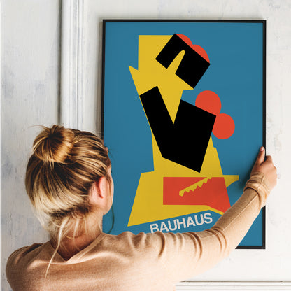Bauhaus Shapes Retro Poster