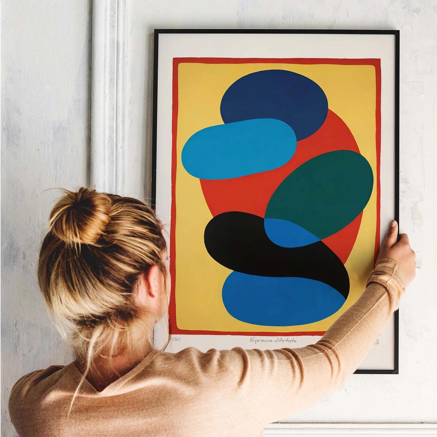 Bold Abstract Ellipse Composition Poster