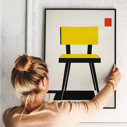 Minimalist Bauhaus Chair Poster