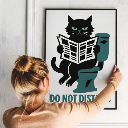 Do Not Disturb Cat Poster