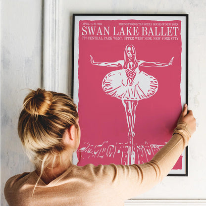 Swan Lake Ballet Performance Poster