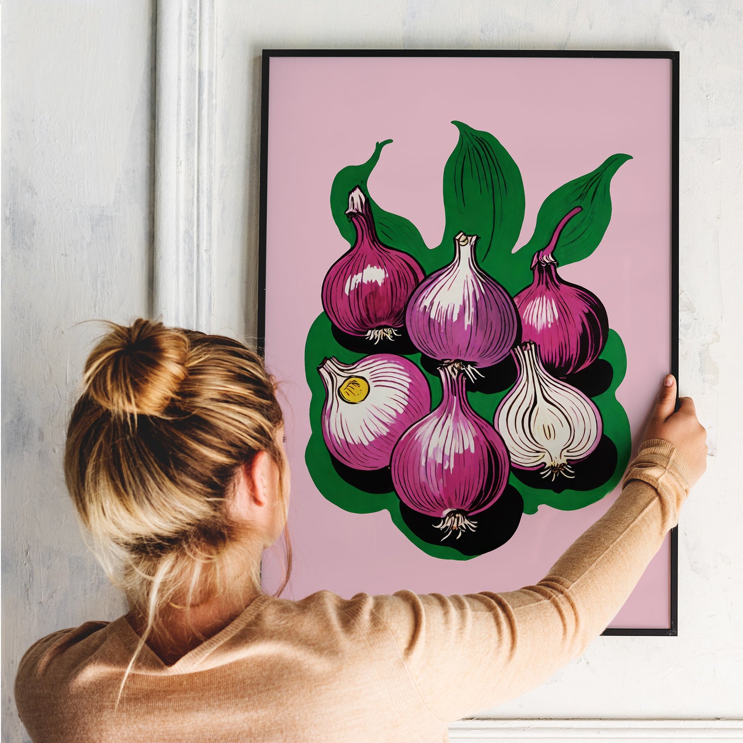 Retro Onions Wall Art Print