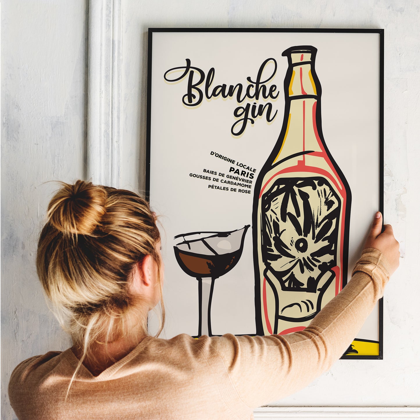 Blanche Gin Vintage Poster Print