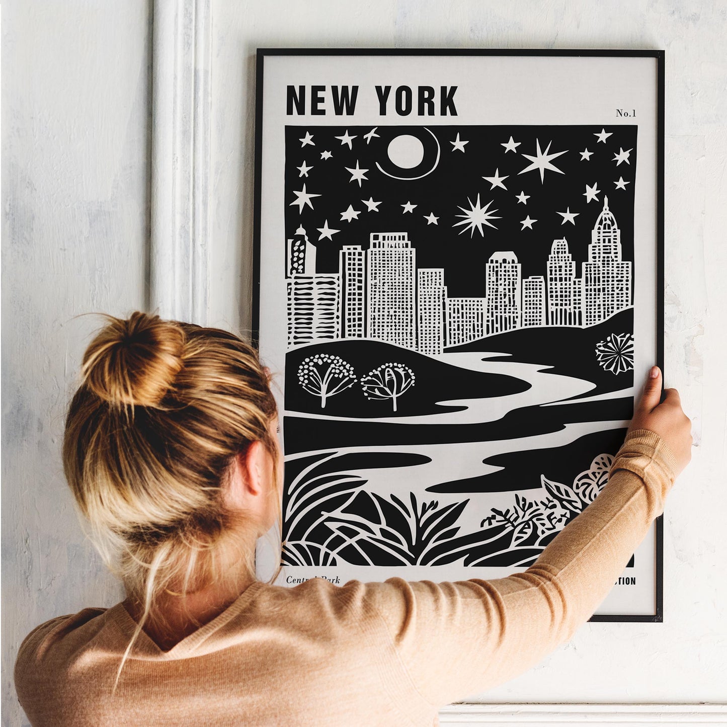 NYC Central Park Black & White Wall Art