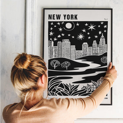 NYC Central Park Black & White Wall Art