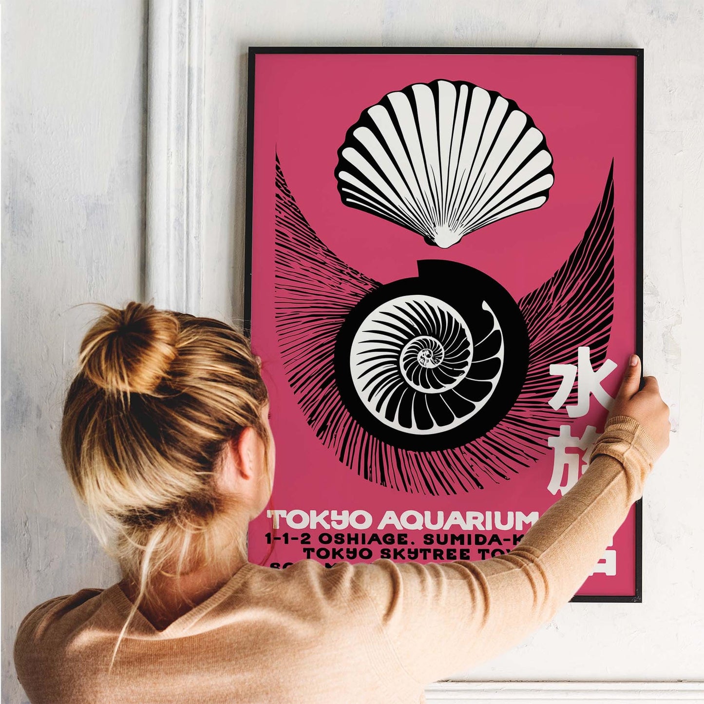 Pink Shells – Japanese Exhibit Poster