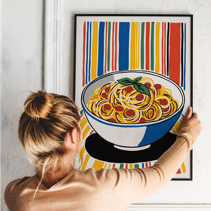 Spaghetti Pasta Food Wall Print