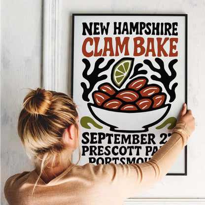 New Hampshire Clam Bake Poster