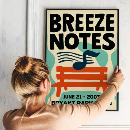 Breeze Notes Jazz Poster