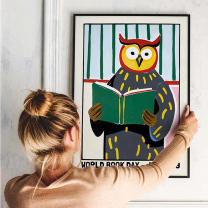 World Book Day Owl Poster Print