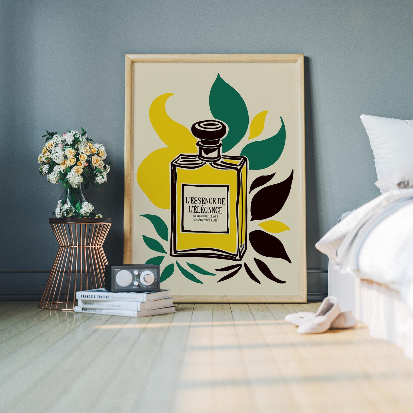 Botanical Perfume Bottle Poster Print