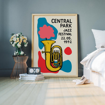Central Park Jazz Poster