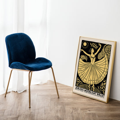 Jealous Moonlight Ballet Retro Poster