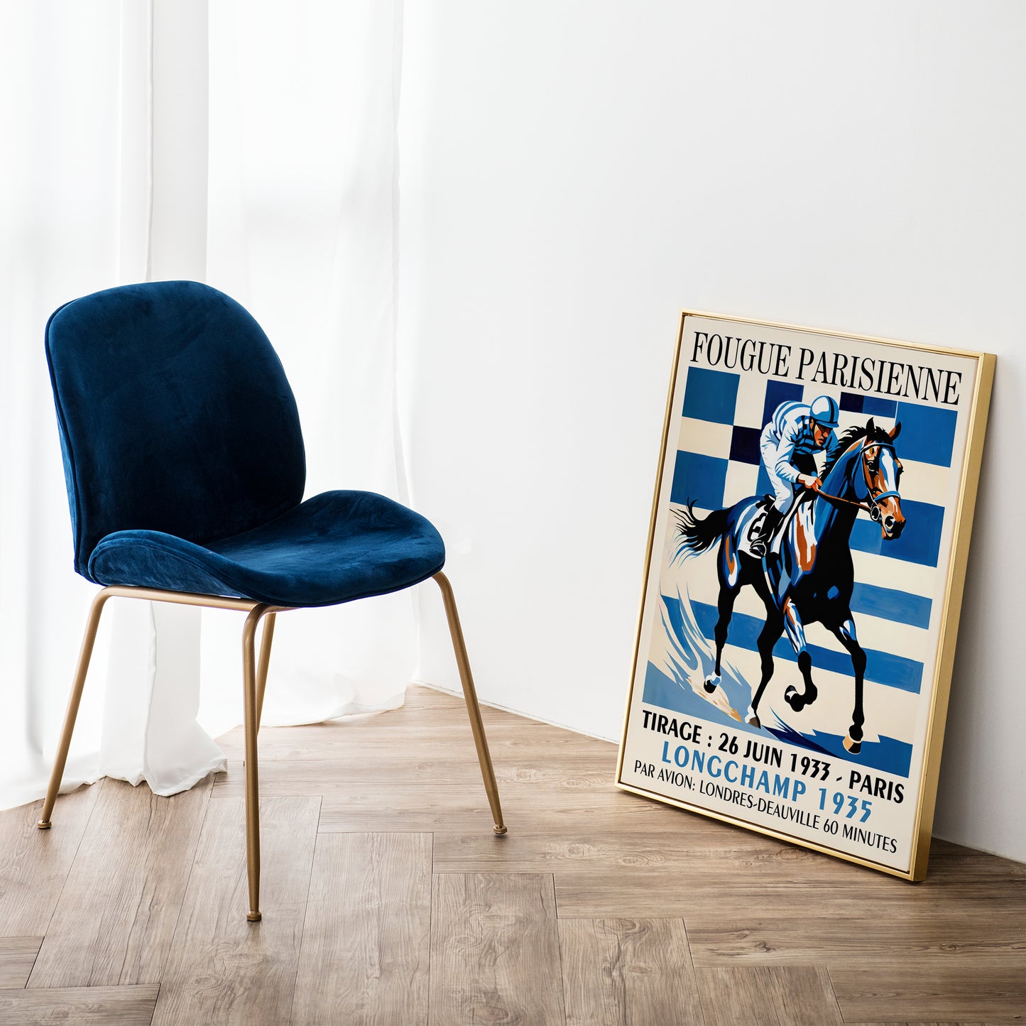 1935 Fougue Parisienne Horse Racing Poster