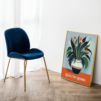 Never Stop Growing Floral Poster