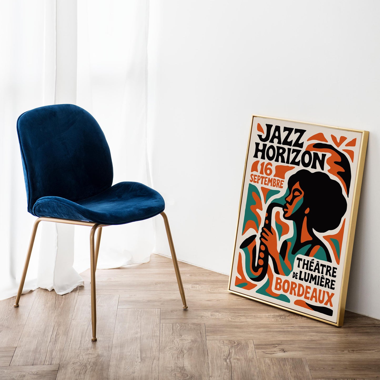 Jazz Horizon Bordeaux Poster
