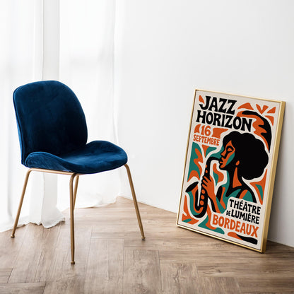 Jazz Horizon Bordeaux Poster