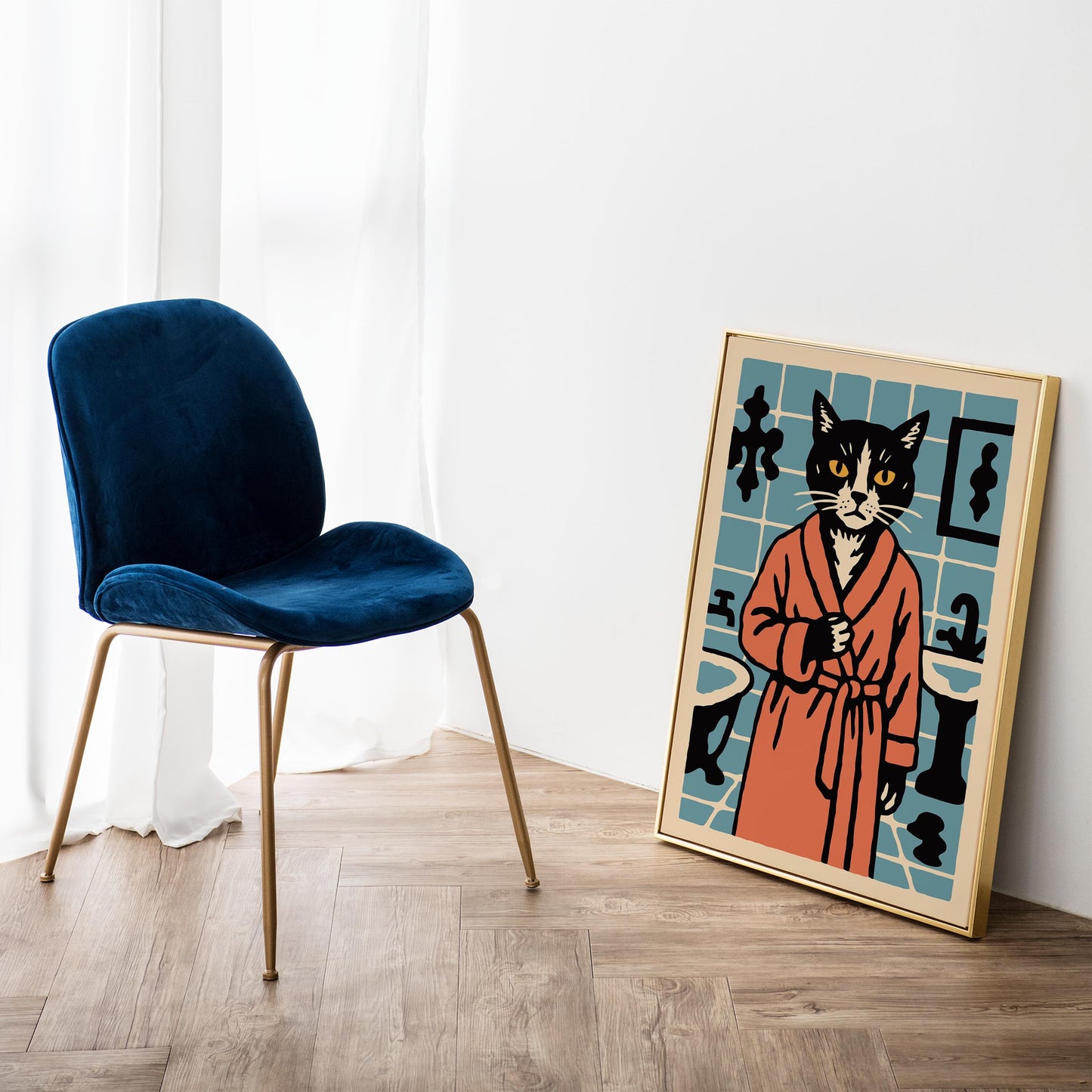 Bathroom Cat Wall Art