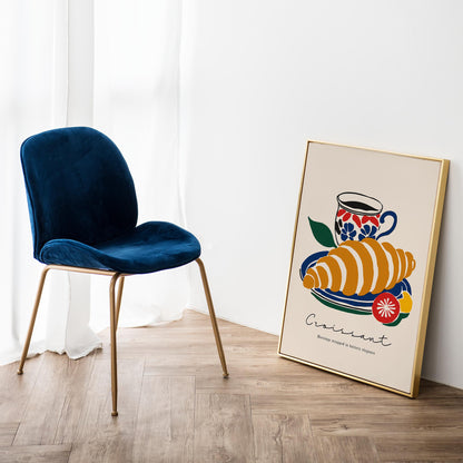 Croissant and Coffee Art Print