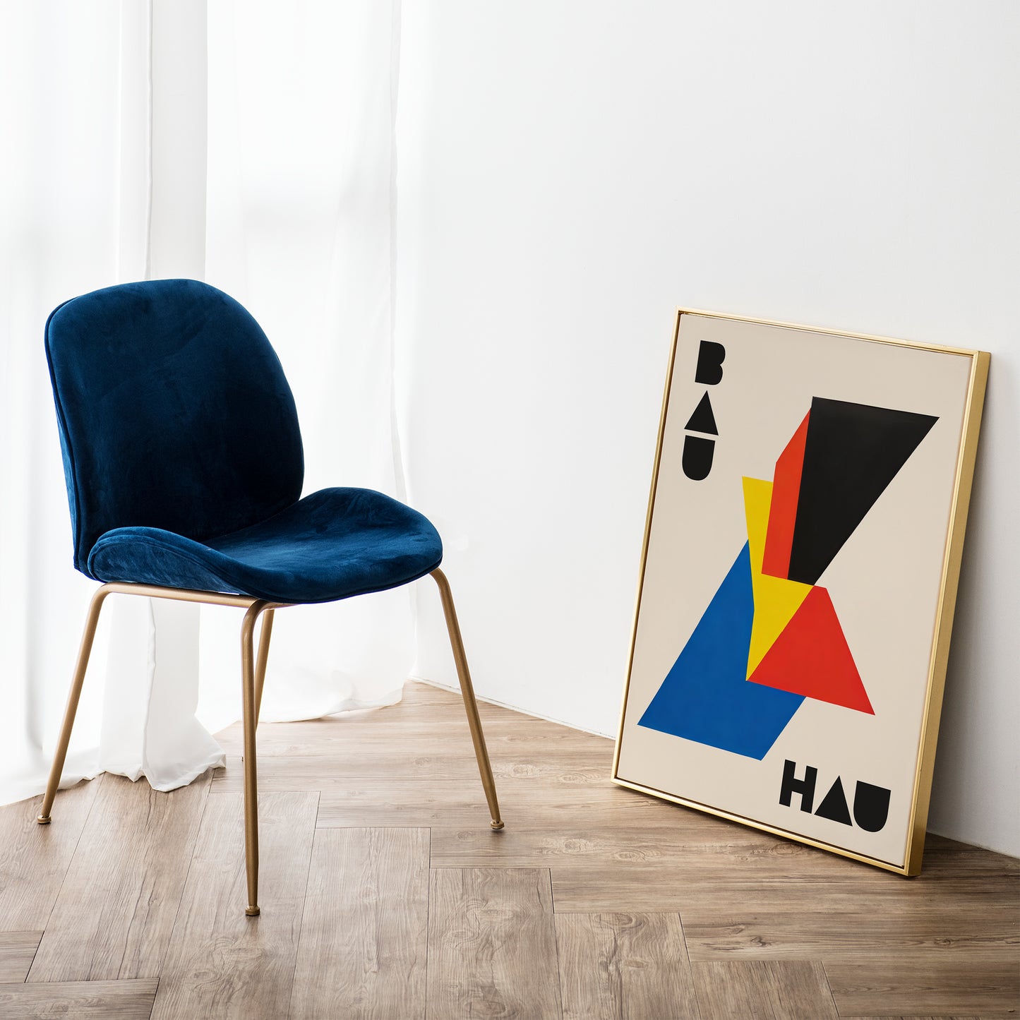 Bauhaus Minimalist Shapes Poster