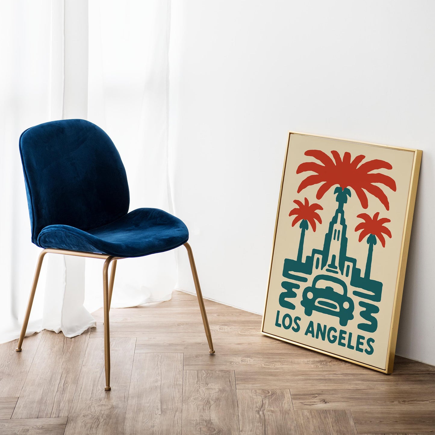 Los Angeles Palm Travel Poster