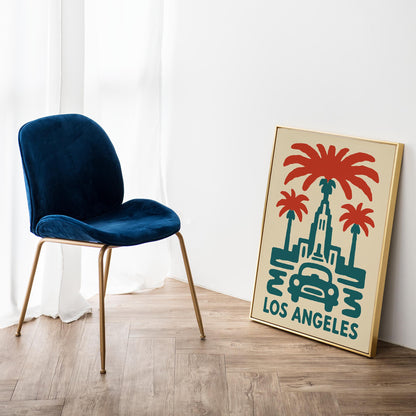 Los Angeles Palm Travel Poster