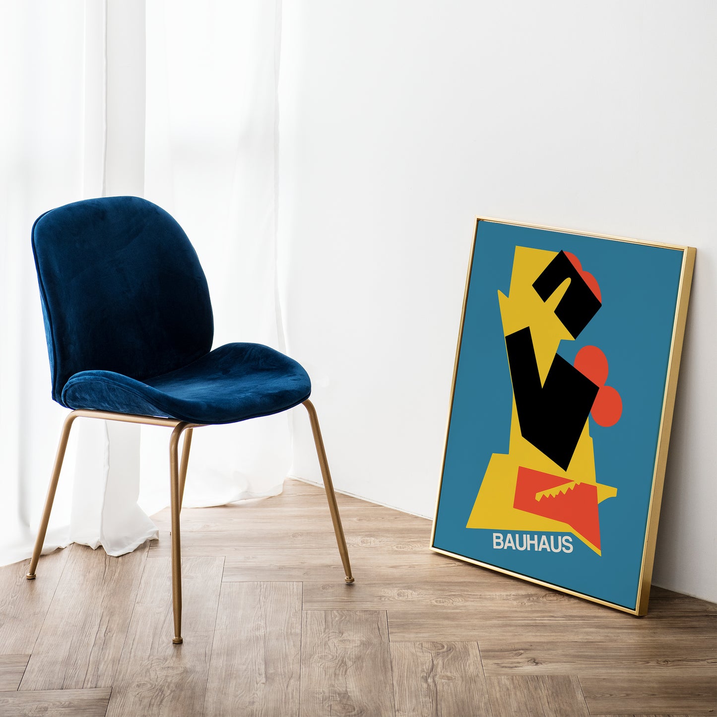 Bauhaus Shapes Retro Poster