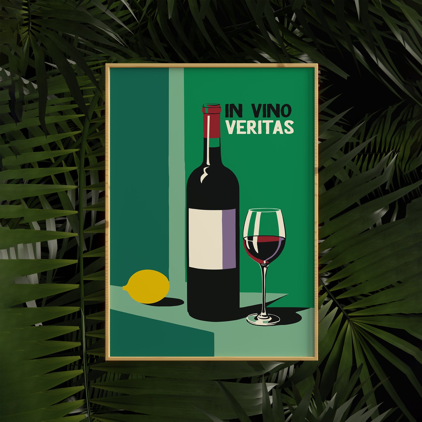 In Vino Veritas Retro Wine Poster Print