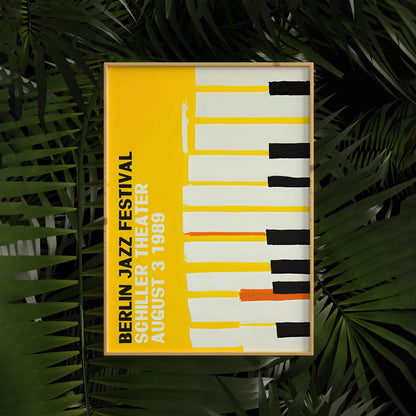 Berlin Jazz Festival 1989 Piano Poster