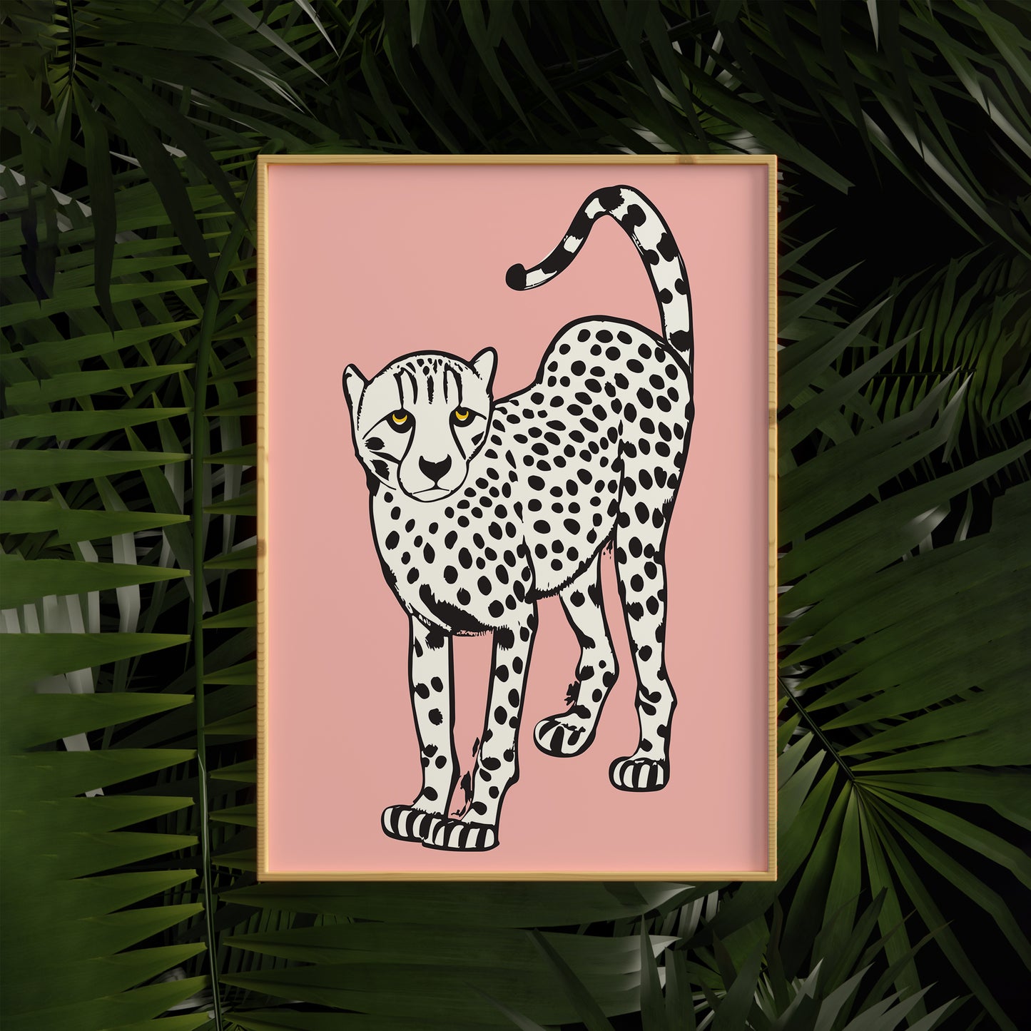 White Panther Wall Art Print
