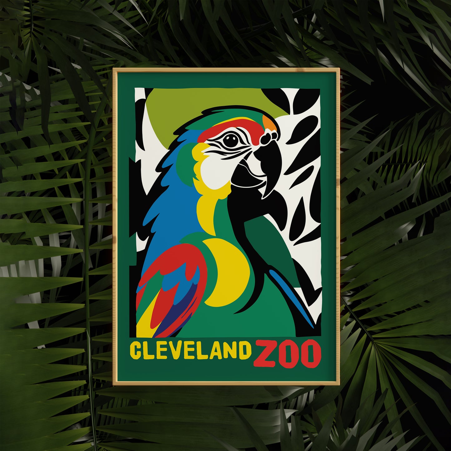 Cleveland Zoo Parrot Poster