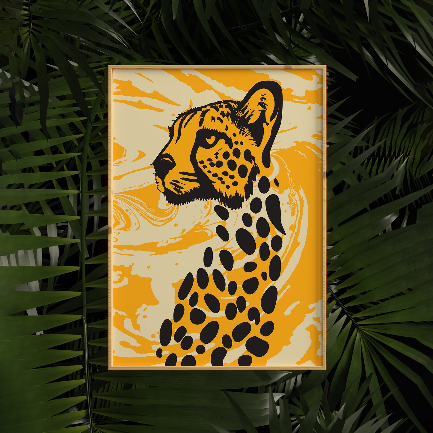 Cute Jungle Cat Art Print