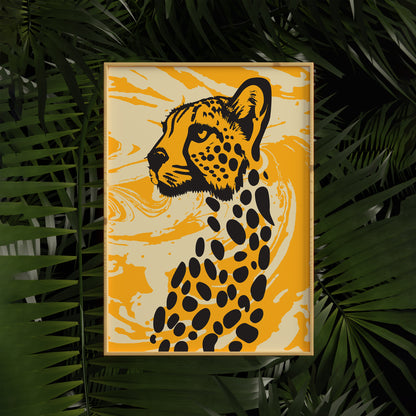 Cute Jungle Cat Art Print