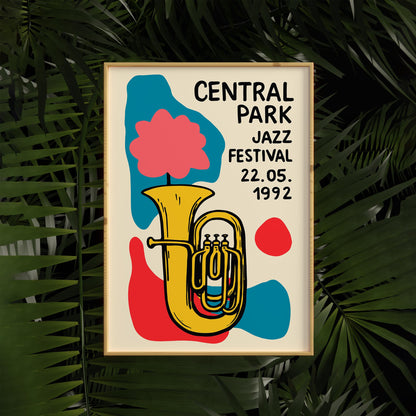 Central Park Jazz Poster