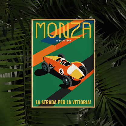 Monza 1949 Vintage Racetrack Poster