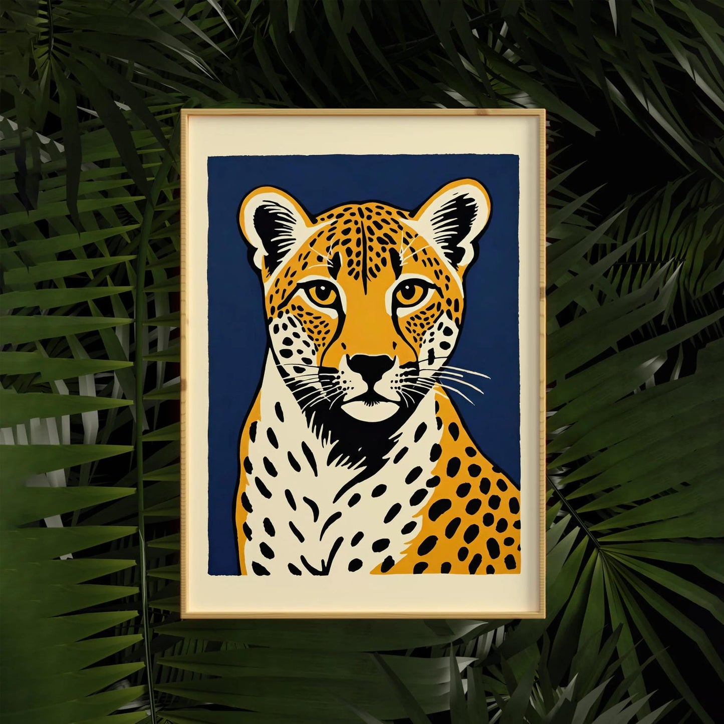 Handsome Cheetah Portrait Poster