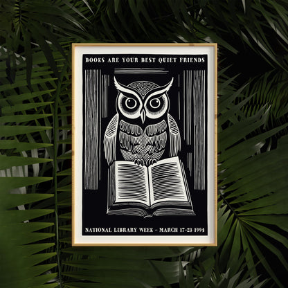 National Library Week Owl Poster