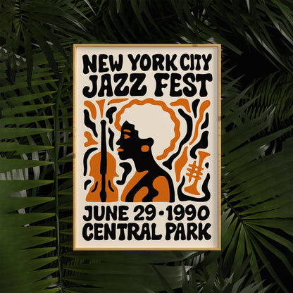 1990 NYC Jazz Festival Poster