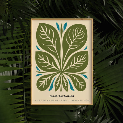 Green Leaf Botanique Art Print