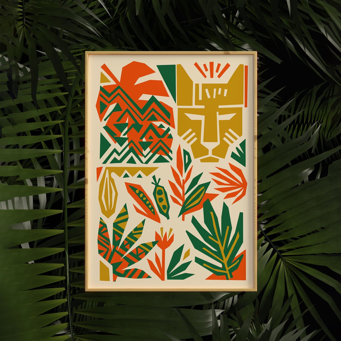 African Jungle Vibrant Poster