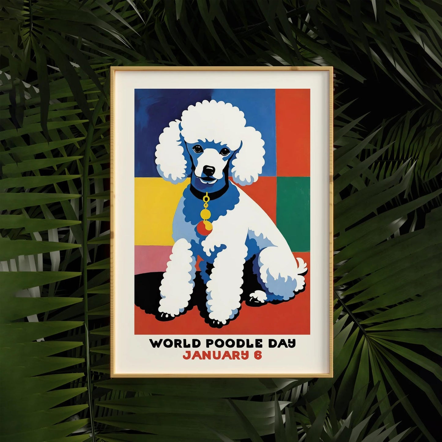 World Poodle Day Colorful Wall Art