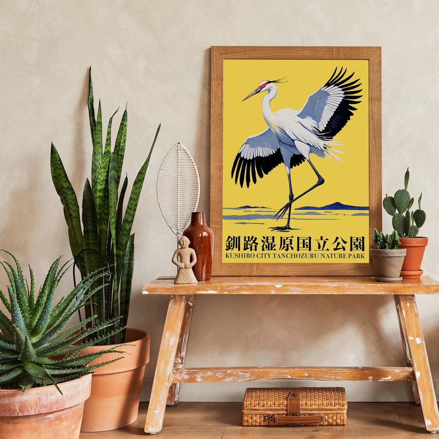 Japanese Crane Poster Kushiro Wildlife Art Print