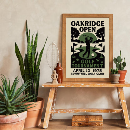 Vintage Golf Tournament Poster Print