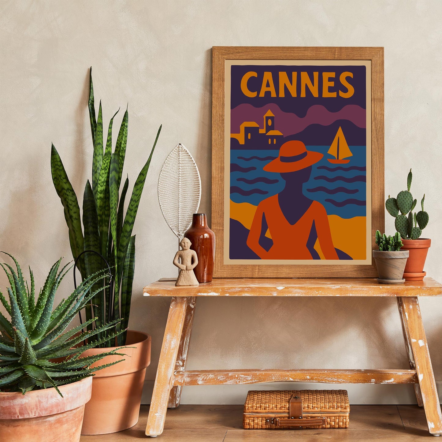 Cannes Travel Poster Print